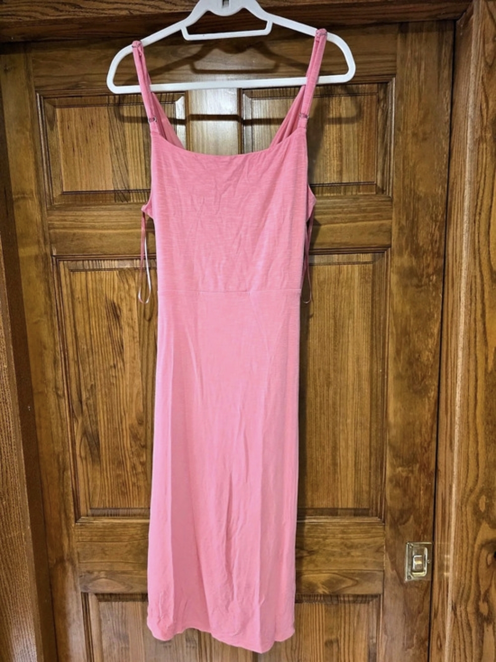 White House Black Market Pink Sandal midi dress - Picture 3 of 4